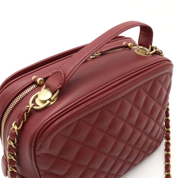 12350659 4 Chanel Vanity Case Leather Red