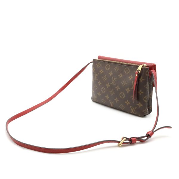 12360054 2 LOUIS VUITTON Twice Shoulder Bag Monogram Red