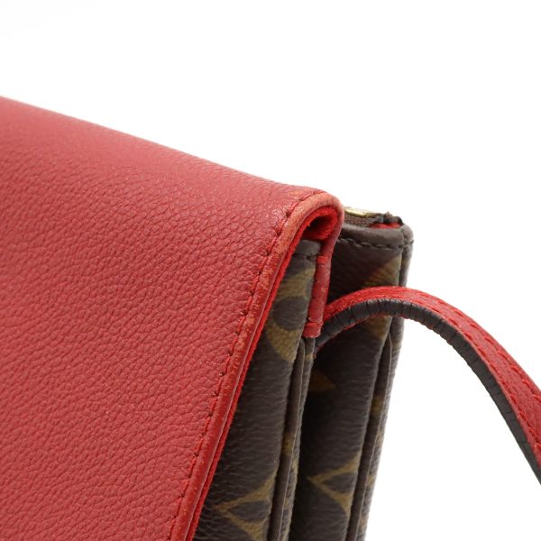 12360054 9 LOUIS VUITTON Twice Shoulder Bag Monogram Red