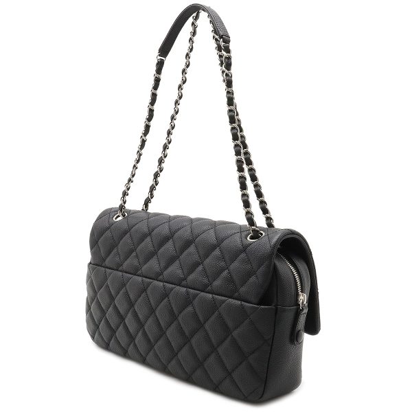 12360094 2 Chanel Matelasse Coco Mark Chain Shoulder Bag Semi Shoulder Caviar Skin Black