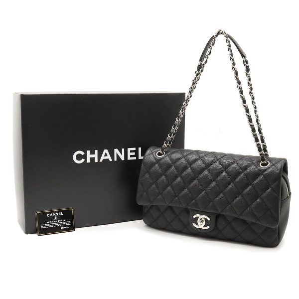 12360094 9 Chanel Matelasse Coco Mark Chain Shoulder Bag Semi Shoulder Caviar Skin Black