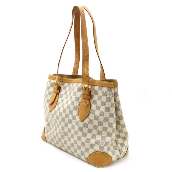 12360378 2 LOUIS VUITTON Damier Azur Hampstead MM Tote Bag Biege