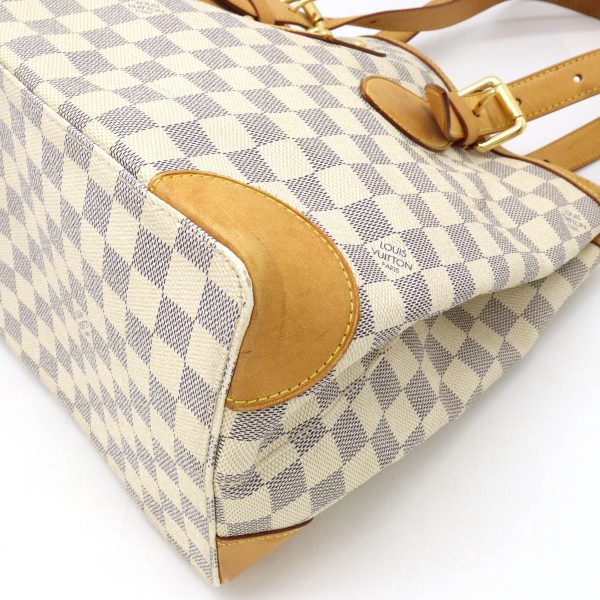 12360378 3 LOUIS VUITTON Damier Azur Hampstead MM Tote Bag Biege