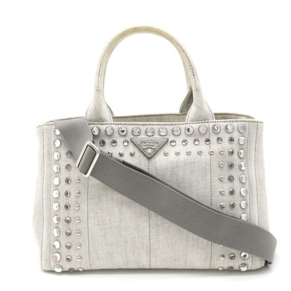 12360429 1 Prada Canapa Tote Bag Light Gray