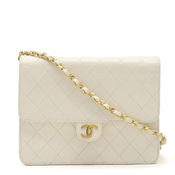 12361010 1 Chanel Chain Bag Leather White