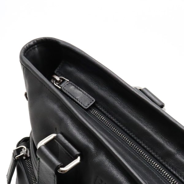 12361171 6 Prada Tote Bag Soft Calf Leather Black