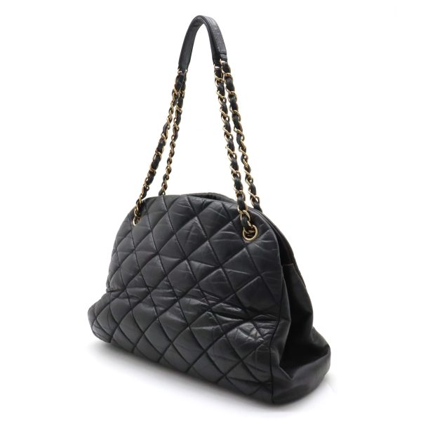 12370767 2 Chanel Mademoiselle Matelasse Chain Tote Black Gold