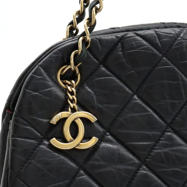 12370767 8 Chanel Mademoiselle Matelasse Chain Tote Black Gold