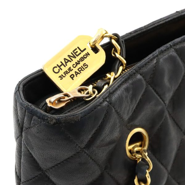 12370775 6 Chanel Matelasse Chain Tote Bag Black