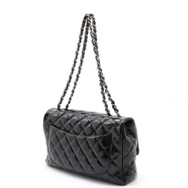 12370988 2 Chanel Deca Matelasse 30 Coco Chain Enamel Black