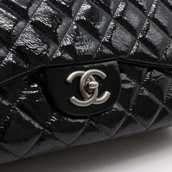 12370988 7 Chanel Deca Matelasse 30 Coco Chain Enamel Black