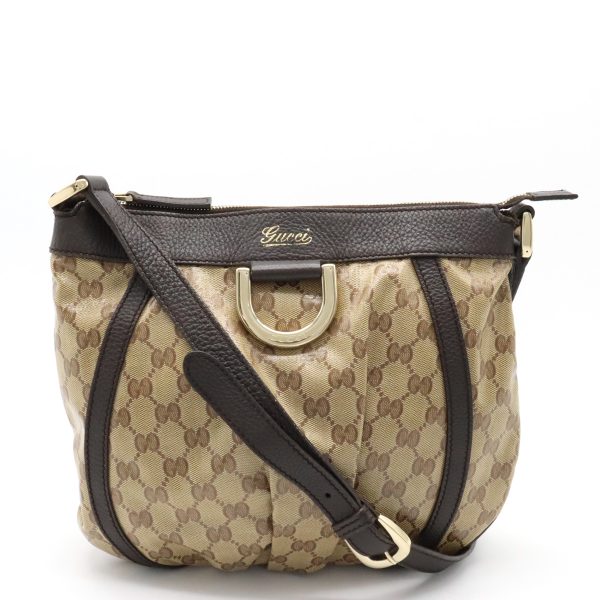 12380460 1 Gucci Abbey GG Crystal Shoulder Bag Coated Canvas Leather