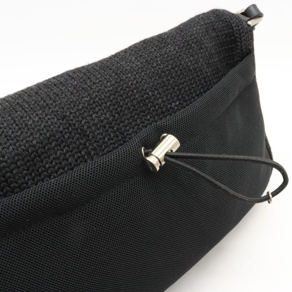 12380549 8 Prada Shoulder Bag Wool Knit Dark Charcoal