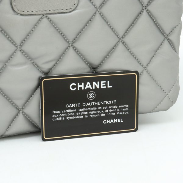 12380602 9 Chanel Coco Cocoon Small Messenger Nylon Leather Silver