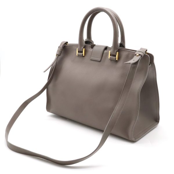 12380921 2 Saint Laurant Paris Cabas Leather 2 Way Small Hand Bag Griege