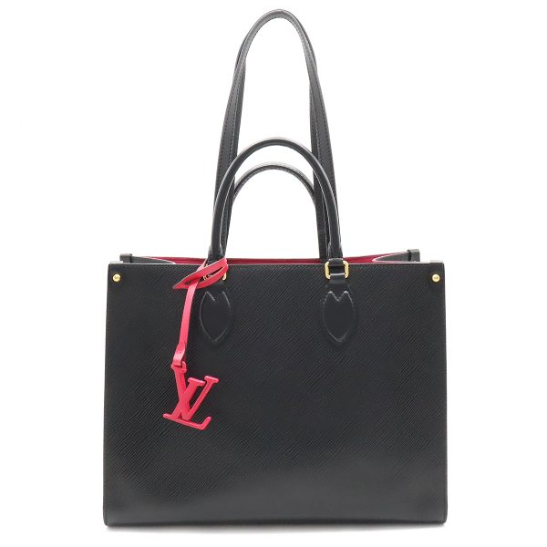 12390250 1 LOUIS VUITTON On The Go MM Tote Bag 2WAY Epi Black Pink