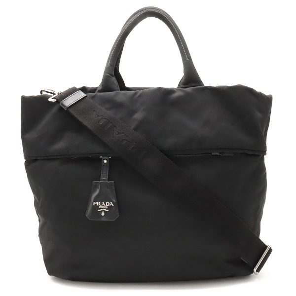 12390307 1 Prada Tote Bag Nylon Black