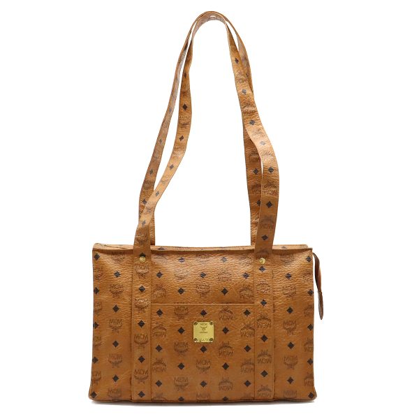 12390543 1 MCM Logo Gram Tote Bag PVC Brown