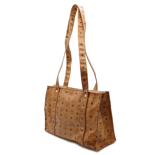 12390543 2 MCM Logo Gram Tote Bag PVC Brown