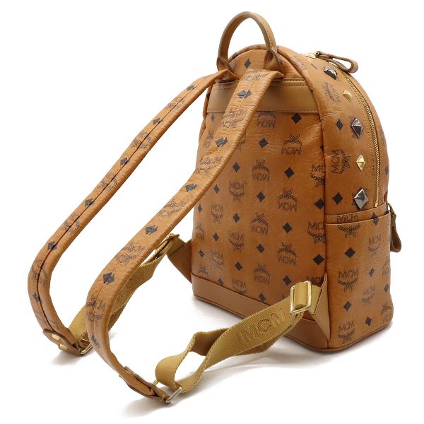 12390547 2 MCM Logogram Backpack Cognac