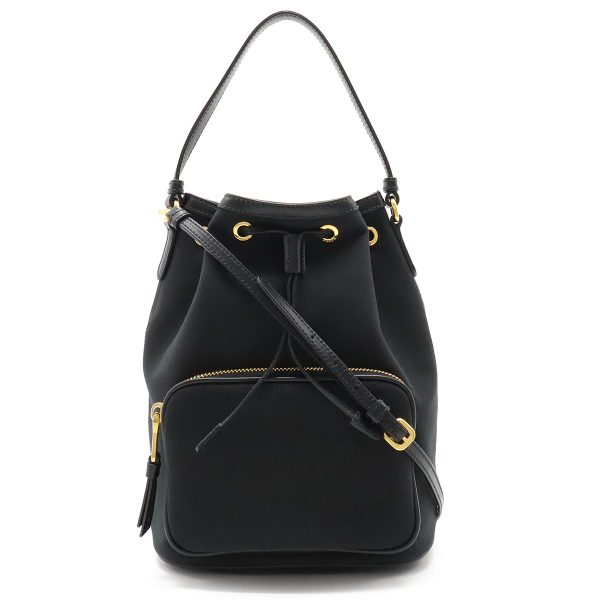 12390560 1 Prada Bucket Bag Canvas Black