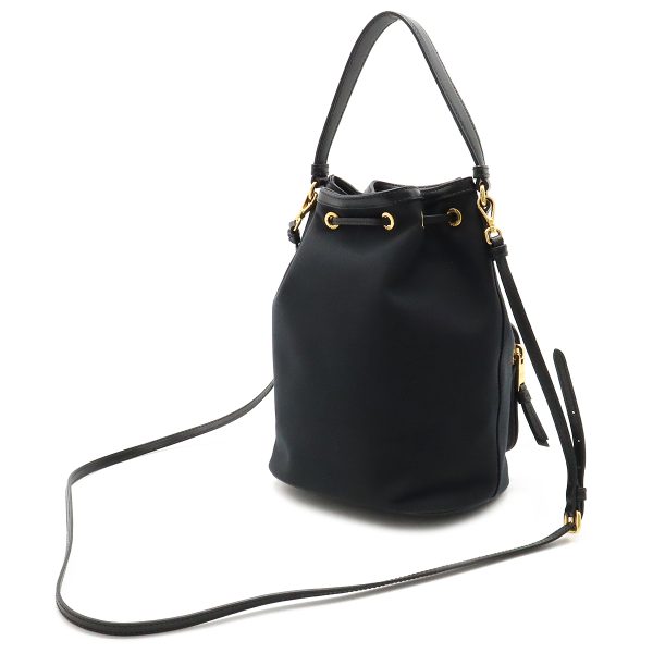 12390560 2 Prada Bucket Bag Canvas Black