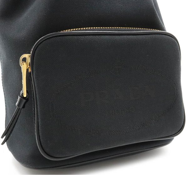 12390560 7 Prada Bucket Bag Canvas Black