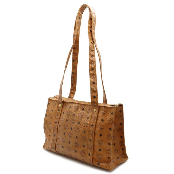 12390665 2 MCM Logo Gram Tote Bag Cognac