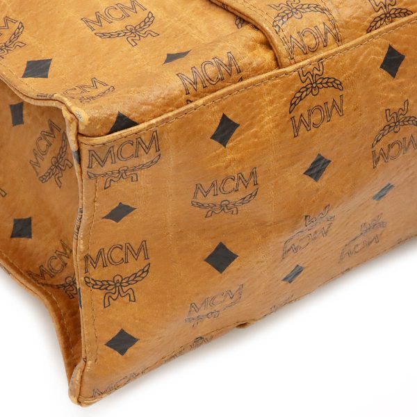 12390665 3 MCM Logo Gram Tote Bag Cognac