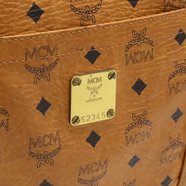 12390665 9 MCM Logo Gram Tote Bag Cognac