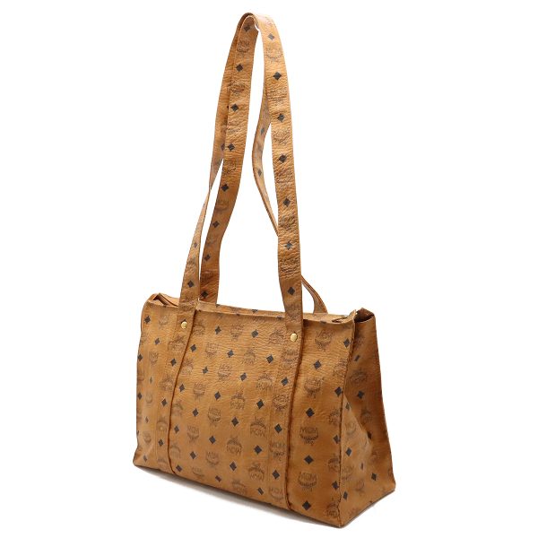 12390673 2 MCM Logo Gram Tote Bag PVC Brown