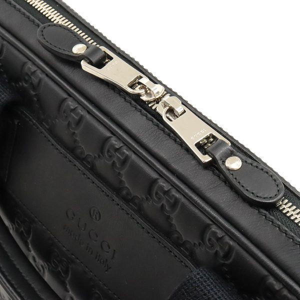 12390746 6 Gucci Guccisima Rubber PC Case Business Bag Leather Black Silver