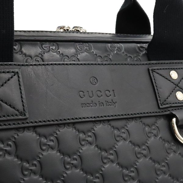 12390746 7 Gucci Guccisima Rubber PC Case Business Bag Leather Black Silver