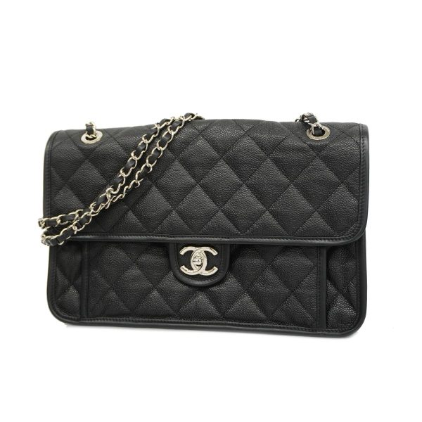 1240001001948 1 Chanel Matelasse French Riviera W Chain Black Silver