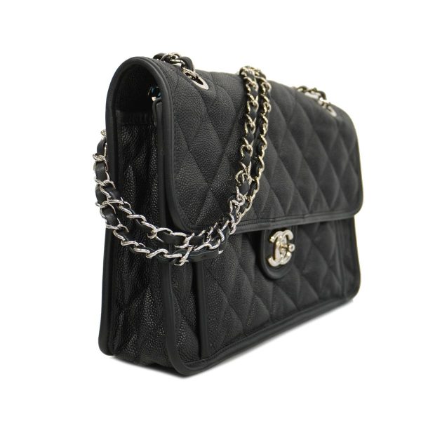 1240001001948 2 Chanel Matelasse French Riviera W Chain Black Silver