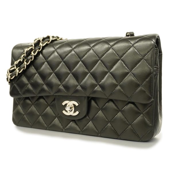 1240001002995 1 Chanel Shoulder Bag Matelasse W Flap W Chain Black