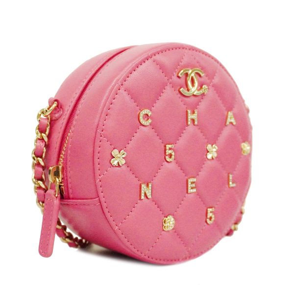 1240001006776 2 Chanel Shoulder Bag Matelasse Chain Pink