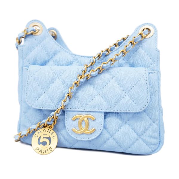 1240001007451 1 Chanel Shoulder Bag Matelasse Chain Light Blue