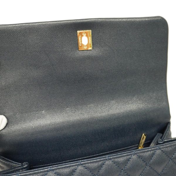 1240001007832 6 Chanel Matelasse Coco Handle Shoulder Lizard Navy