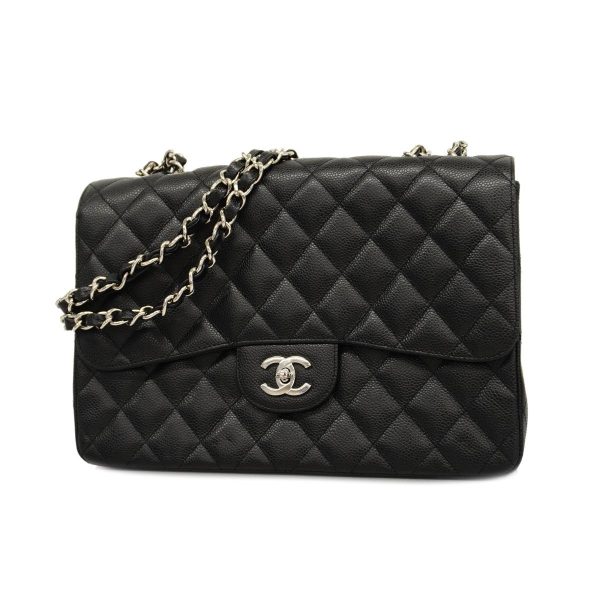 1240001008299 1 Chanel Shoulder Bag Matelasse W Chain Caviar Black