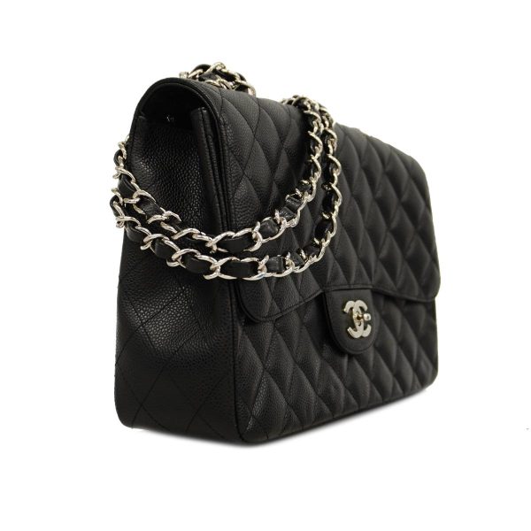 1240001008299 2 Chanel Shoulder Bag Matelasse W Chain Caviar Black