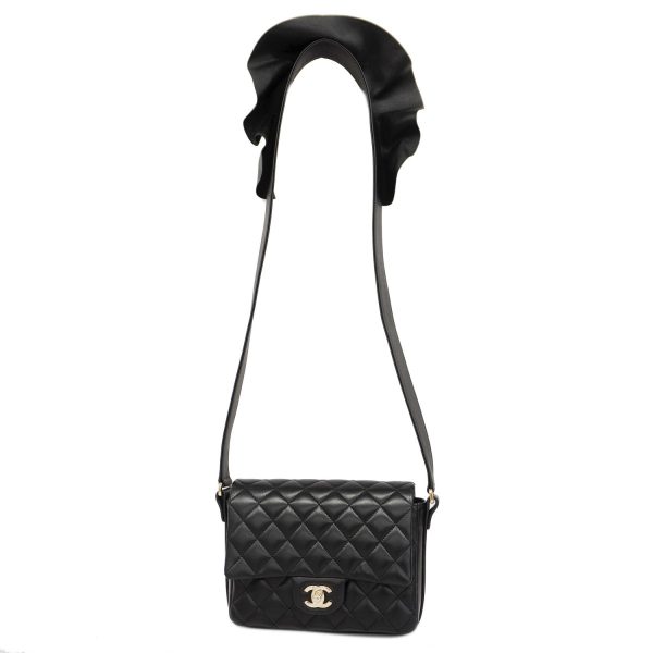 1240001008841 1 1 Chanel Shoulder Bag Matelasse Lambskin Black