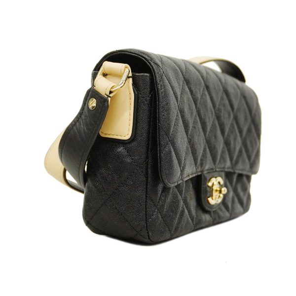 1240001008842 2 Chanel Shoulder Bag Matelasse Caviar Skin Black