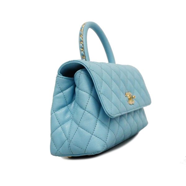 1240001009723 2 Chanel 2way Matelasse Chain Shoulder Light Blue