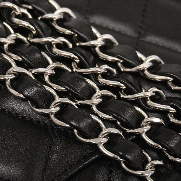 1240001013871 10 Chanel Shoulder Matelasse Chain Lambskin Black