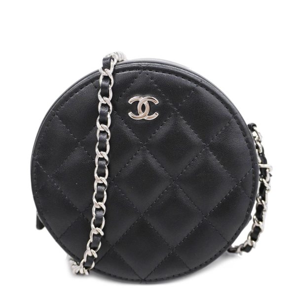 1240001016849 1 Chanel Matelasse Chain Shoulder Lambskin Black