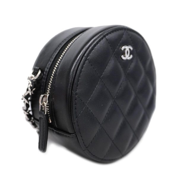 1240001016849 2 Chanel Matelasse Chain Shoulder Lambskin Black