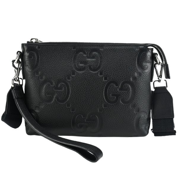 1240001024664 1 Gucci Jumbo GG Small Messenger Bag Black