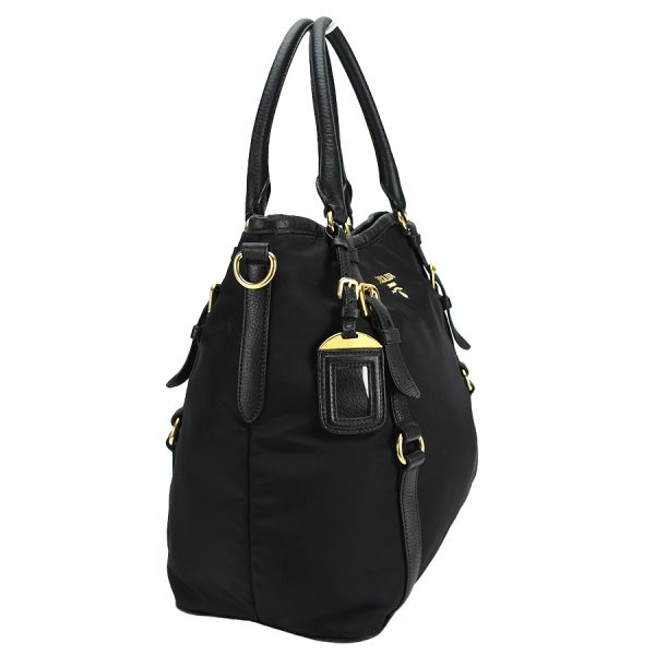 1240001025048 4 Prada Tote Handbag 2way Shoulder Black