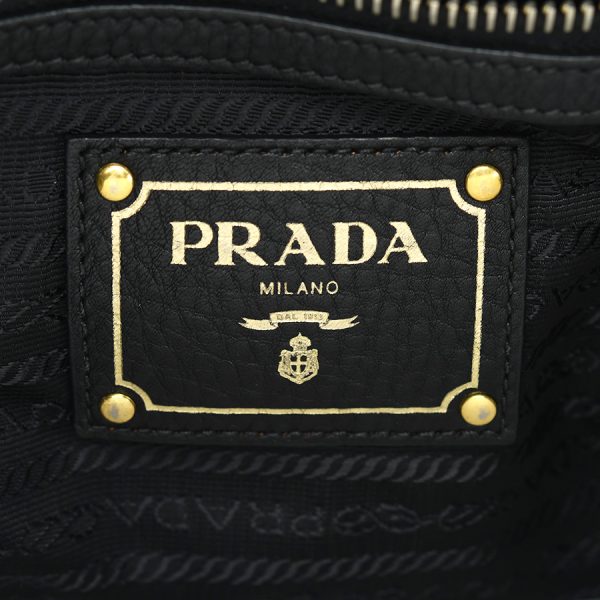 1240001025048 7 Prada Tote Handbag 2way Shoulder Black